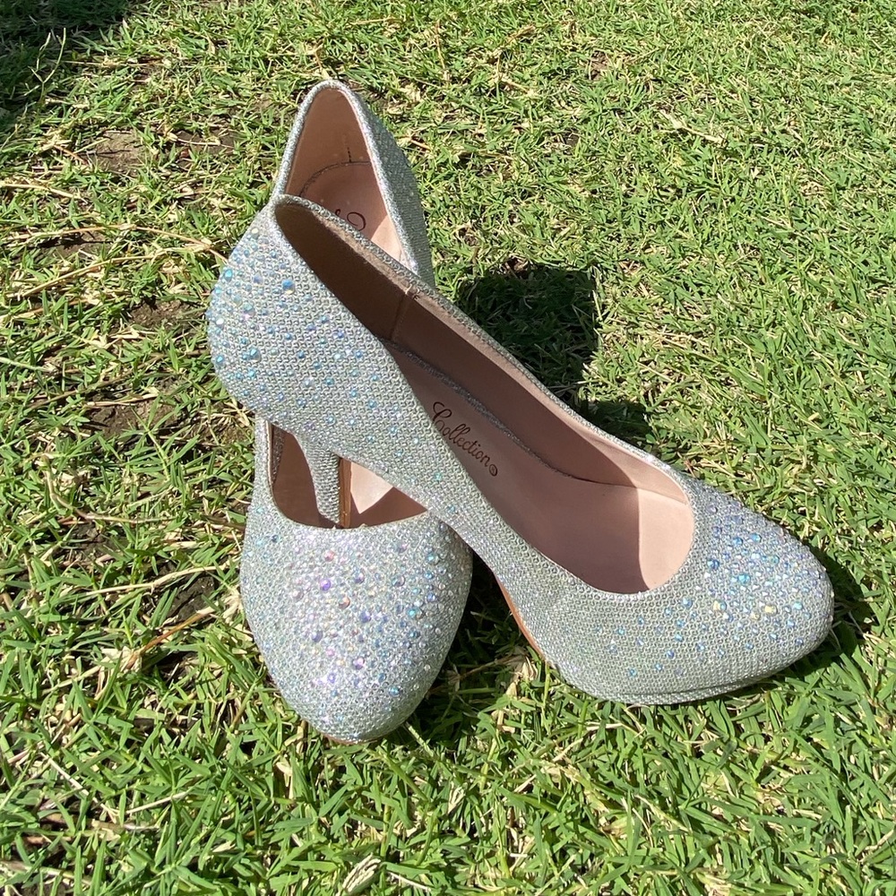 Brand New 3 Inch Silver High Heels Size 6 1/2